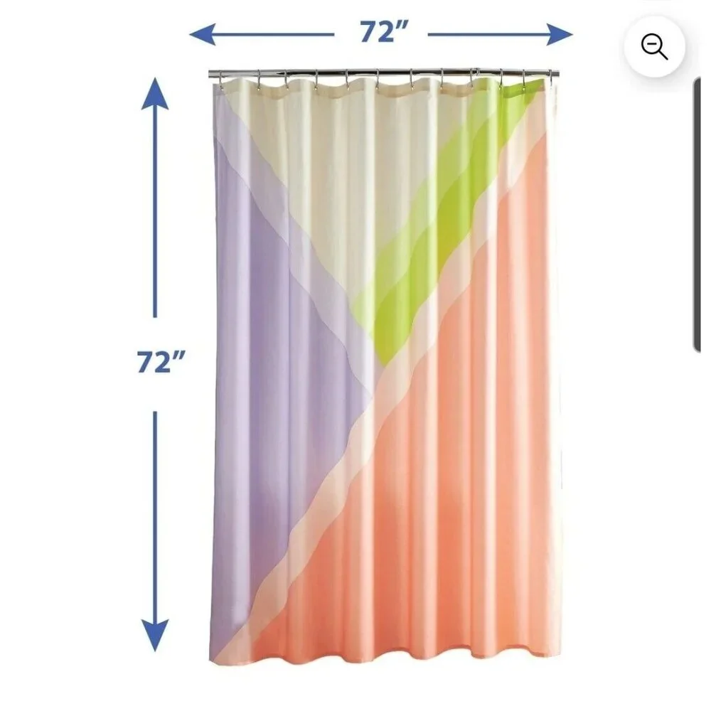Mainstays Pastel Colorblock Shower Curtain, 72